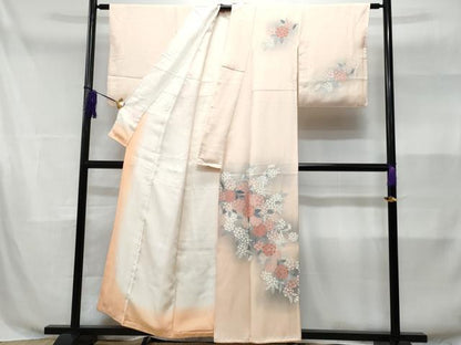 平和屋着物■訪問着 草花文 暈し染め 正絹 逸品 CABE6004fb