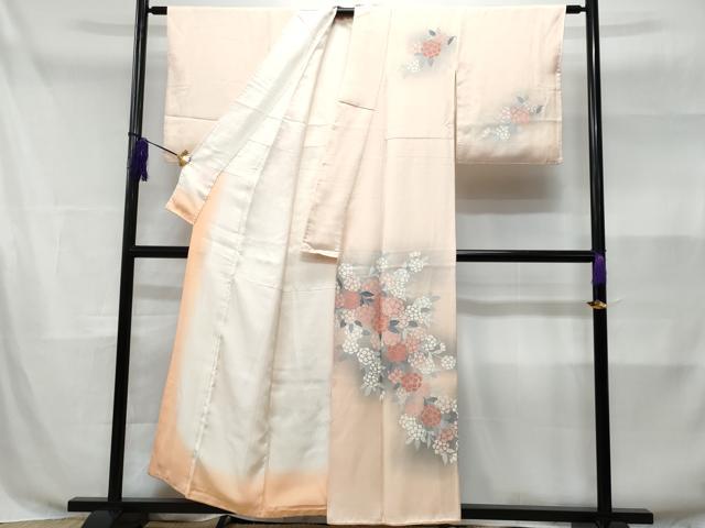 平和屋着物■訪問着 草花文 暈し染め 正絹 逸品 CABE6004fb