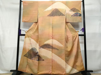 平和屋着物■訪問着　作家物　遠山文　暈し染め　正絹　逸品　CABE6005fb