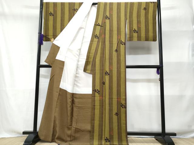 平和屋着物■上質な小紋　椿　正絹　逸品　CABE6014fb