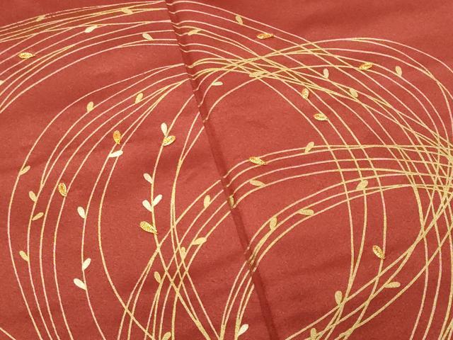 平和屋着物■訪問着 駒刺繍 舞葉文 金彩 正絹 逸品 CABE6016fb