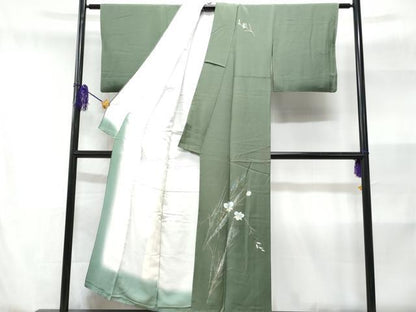 平和屋着物■訪問着 枝花文 金銀彩 正絹 逸品 CABE6029fb