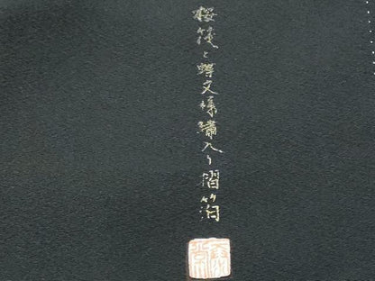 平和屋着物■豪華黒留袖 泰常 駒刺繍 花筏 暈し染め 金彩 正絹 逸品 CABE6063fb