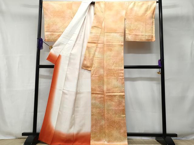平和屋着物■上質な小紋 霞文 暈し染め 正絹 逸品 CABE6075fb