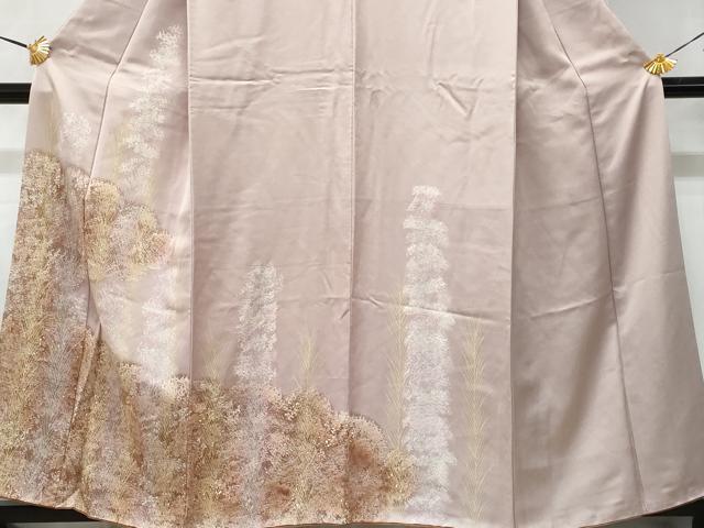 平和屋着物■訪問着 芝草文 暈し染め 金銀彩 正絹 逸品 CABE6085fb