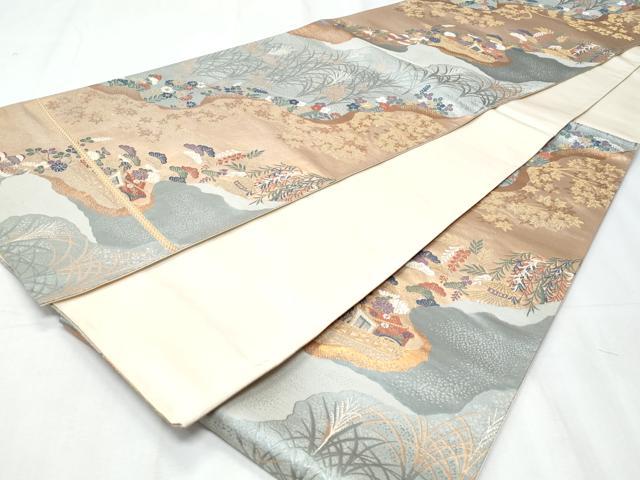 平和屋着物◎六通柄袋帯 唐織 慶長小袖文 金糸 正絹 逸品 CABE6086fb
