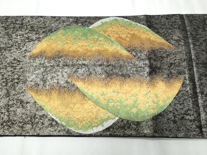 平和屋着物◎太鼓柄袋帯　重ね山文　金銀糸　正絹　逸品　CABE6102fb