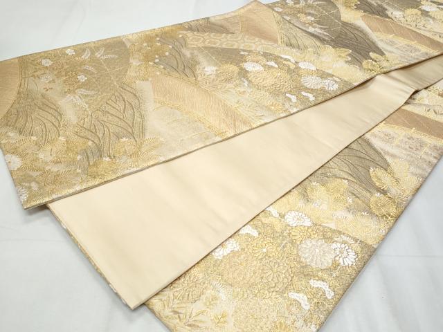 平和屋着物◎九百佐賀錦　六通柄袋帯　唐織　蒔絵　金銀糸　正絹　逸品　CABE6106fb
