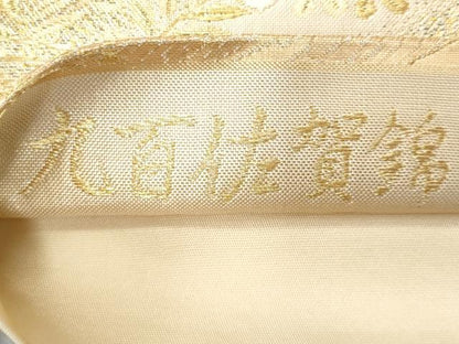 平和屋着物◎九百佐賀錦　六通柄袋帯　唐織　蒔絵　金銀糸　正絹　逸品　CABE6106fb