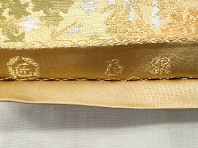 平和屋着物◎六通柄袋帯 笹竹花文 金銀糸 正絹 逸品 CABE6136fb