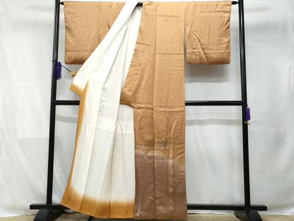 平和屋着物■訪問着 刺繍 籬枝花文 暈し染め 金糸 正絹 逸品 CABE6165fb