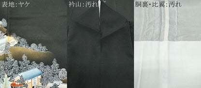 平和屋着物■豪華黒留袖　作家物　鉾風景文　金彩　正絹　逸品　CABE6334fb