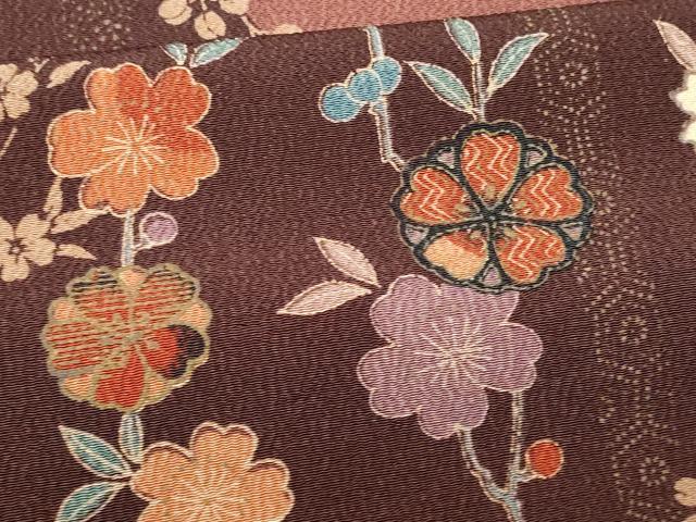 平和屋着物■小紋　枝垂れ花文　暈し染め　金彩　洗える着物　CABE6340fb
