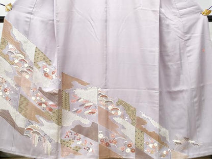 平和屋着物■豪華色留袖 作家物 吉祥花文 金彩 正絹 逸品 CABE6360fb