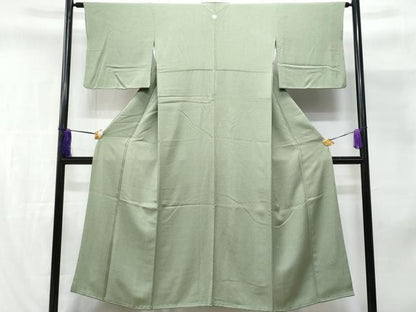 平和屋着物■上質な色無地　花末地紋　若井茶色　正絹　逸品　CABE6365fb