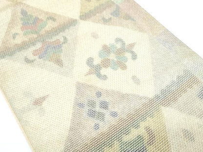 平和屋着物◎六通柄袋帯　飛鳥吉祥文　金糸　正絹　逸品　CABE6508th