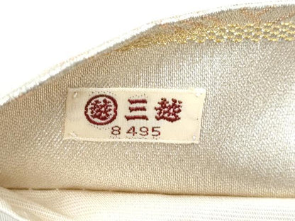 平和屋着物◎六通柄袋帯　道長砂子文　金銀糸　三越扱い　正絹　逸品　CABE6517th