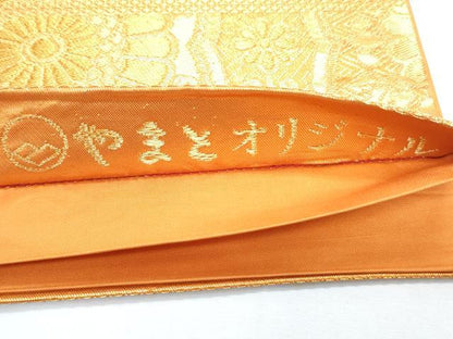 平和屋着物◎六通柄袋帯 正倉院花文 金糸 やまとオリジナル 正絹 逸品 CABE6562th