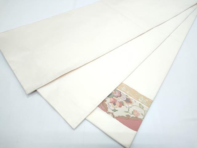 平和屋着物◎太鼓柄袋帯 更紗花文 正絹 逸品 CABE6570th