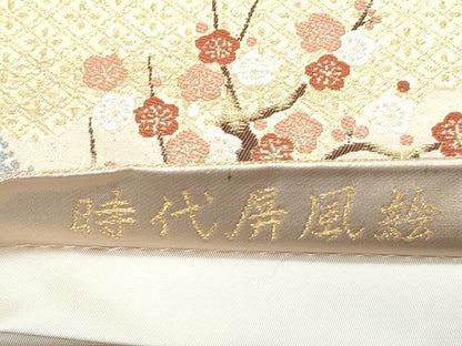 平和屋着物◎六通柄袋帯 唐織 時代屏風絵 金糸 正絹 逸品 CABE6573th