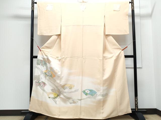 平和屋着物▼豪華色留袖 寿光織 地紙花文 暈し染め 金糸 正絹 逸品 CABE6602th