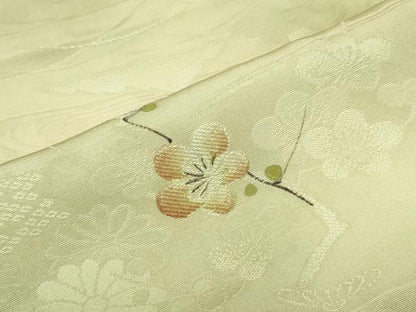 平和屋着物▼上質な小紋 地紋起こし 草花文 暈し染め 正絹 逸品 CABE6615th