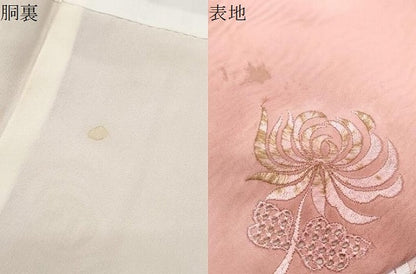 平和屋着物▼中国三大刺繍 スワトウ刺繍 総刺繍 小紋 草花文 暈し染め 正絹 逸品 CABE6616th