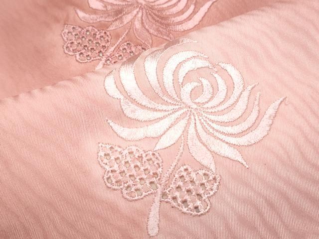 平和屋着物▼中国三大刺繍 スワトウ刺繍 総刺繍 小紋 草花文 暈し染め 正絹 逸品 CABE6616th