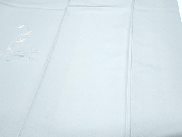 平和屋着物▼訪問着 総刺繍 扇面御所車飛鳥花文 暈し染め 正絹 逸品 CABE6619th