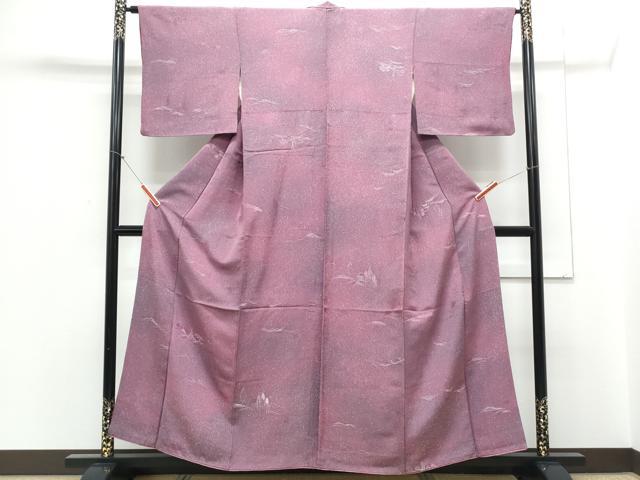 平和屋着物■上質な小紋 地紋起こし 風景文 暈し染め 正絹 逸品 CABE6636th