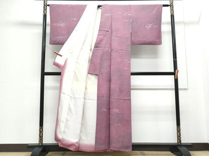 平和屋着物■上質な小紋 地紋起こし 風景文 暈し染め 正絹 逸品 CABE6636th