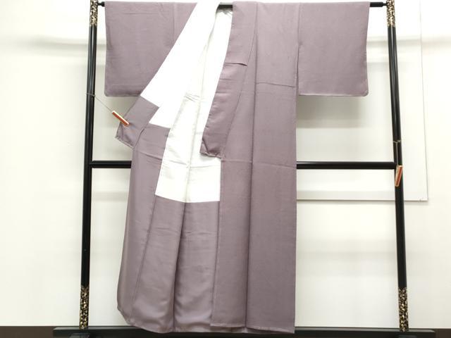 平和屋着物■上質な色無地 葡萄鼠色 正絹 逸品 CABE6667th