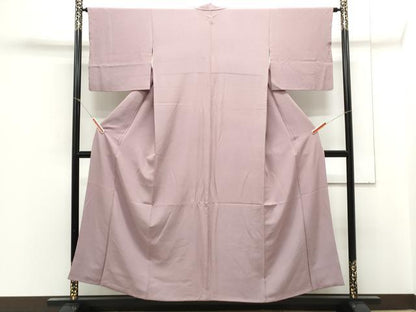 平和屋着物■上質な色無地 紅藤色 正絹 逸品 CABE6671th