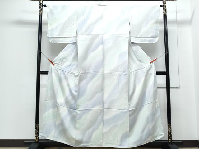 平和屋着物■上質な小紋 立波文 暈し染め 正絹 逸品 CABE6676th