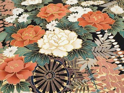 平和屋着物■豪華黒留袖 花車文 金彩 正絹 逸品 CABE6686th