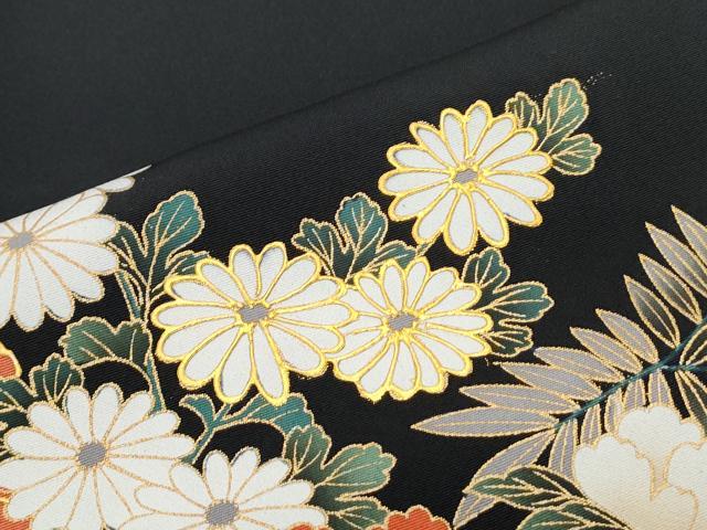 平和屋着物■豪華黒留袖 花車文 金彩 正絹 逸品 CABE6686th