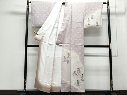 平和屋着物■訪問着　手描き　人物文　暈し染め　正絹　逸品　CABE6688th