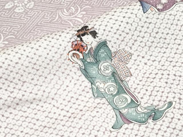 平和屋着物■訪問着　手描き　人物文　暈し染め　正絹　逸品　CABE6688th