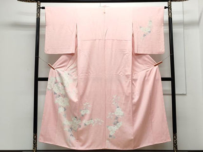 平和屋着物■訪問着　刺繍　草花文　正絹　逸品　CABE6694th