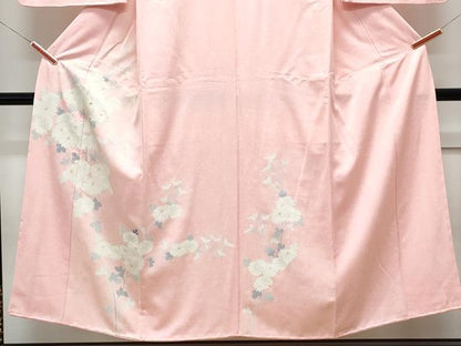 平和屋着物■訪問着　刺繍　草花文　正絹　逸品　CABE6694th