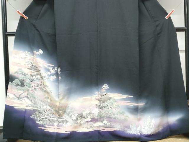 平和屋着物＊夏物　黒留袖　絽　風景文　銀彩　正絹　逸品　AABC9871jd 着物 平和屋 留袖のおすすめ人気商品一覧 通販 - Yahoo!ショッピング