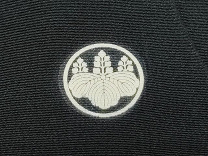 平和屋着物■豪華黒留袖 駒刺繍 桧扇花文 金彩 正絹 逸品 CABE6707th