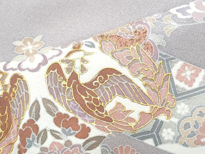 平和屋着物■豪華色留袖　正倉院向かい鳥花文　金彩　正絹　逸品　CABE6724th