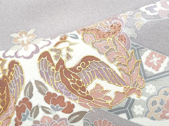 平和屋着物■豪華色留袖　正倉院向かい鳥花文　金彩　正絹　逸品　CABE6724th