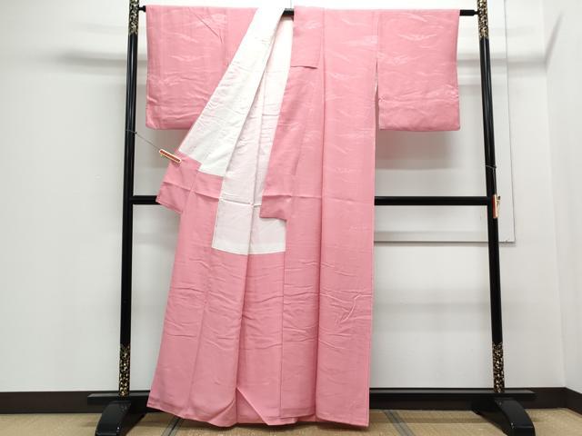 平和屋着物■上質な色無地 立波地紋 薄紅色 正絹 逸品 CABE6730th