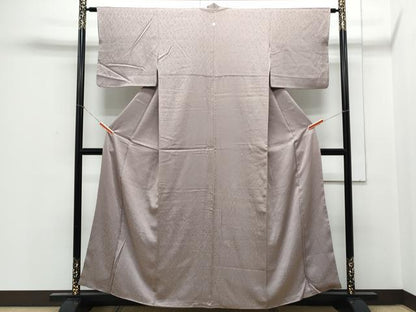 平和屋着物■上質な色無地 梅鼠色 正絹 逸品 CABE6731th