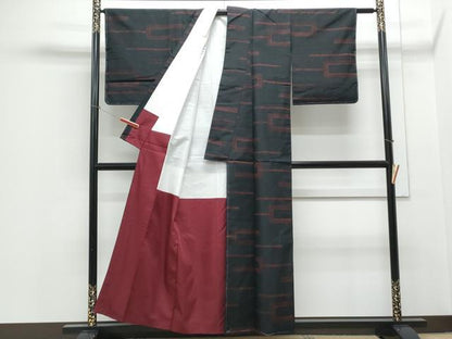 平和屋着物■上質な紬 吉祥文 正絹 逸品 CABE6735th