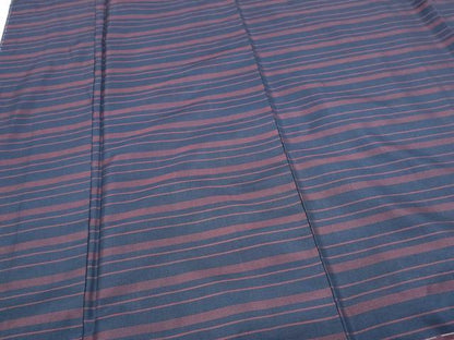 平和屋着物■本場縞大島紬 横段文 正絹 逸品 CABE6751th