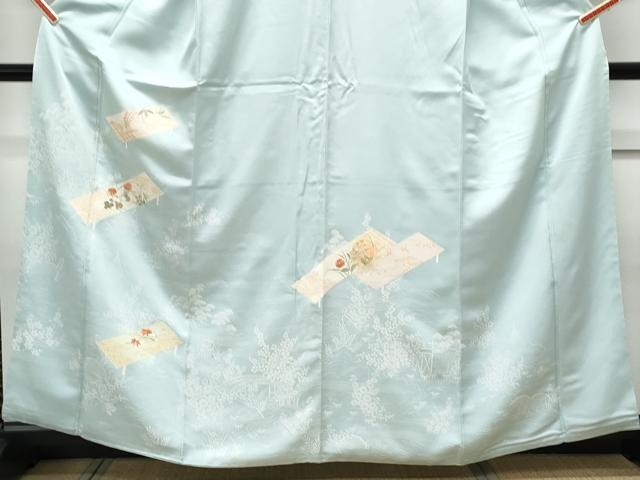 平和屋着物■訪問着　刺繍　短冊風景文　金糸　正絹　逸品　CABE6755th