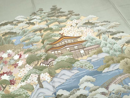 平和屋着物■豪華色留袖 金閣寺 金彩 正絹 逸品 CABE6756th